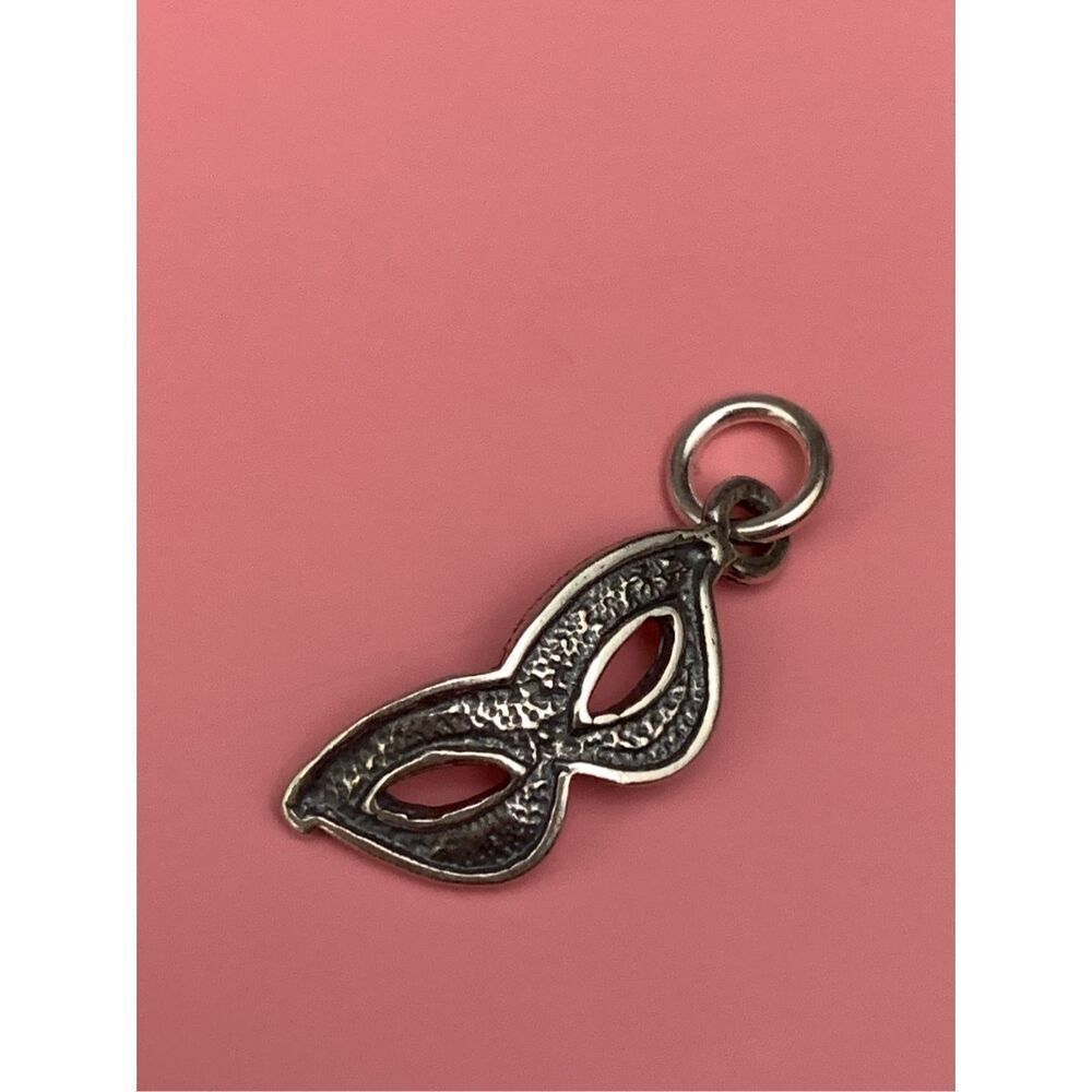 .925 Mask Mardi Gras Sterling Silver Jewelry Charm #party